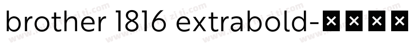 brother 1816 extrabold字体转换